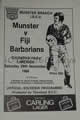 Munster Fiji Barbarians 1986 memorabilia